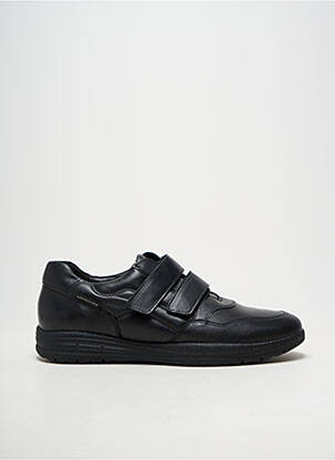 Baskets matière lisse bout rond noir MEPHISTO homme