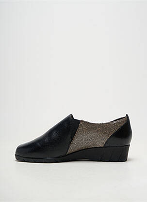 Chaussures de confort semi compensé talon plat jusqu'à 3cm noir PEDI GIRL femme