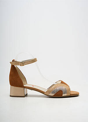 Sandales/nu pieds fermeture boucle(s) talon de 4 à 6cm marron SWEET femme