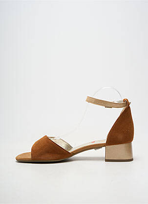 Sandales/nu pieds fermeture boucle(s) talon de 4 à 6cm marron SWEET femme