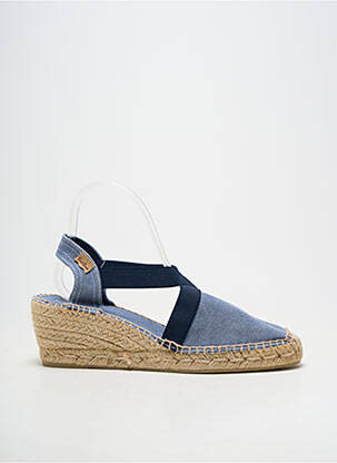 Espadrilles bout rond talon de 7 à 9cm bleu TONI PONS femme
