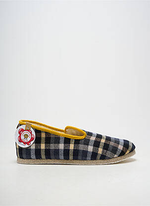 Chaussons/pantoufles bout rond bout rond bleu CHAUSSE MOUTON homme