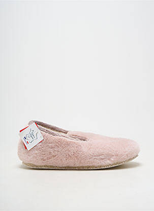 Chaussons/pantoufles bout rond talon plat jusqu'à 3cm rose CHAUSSE MOUTON femme