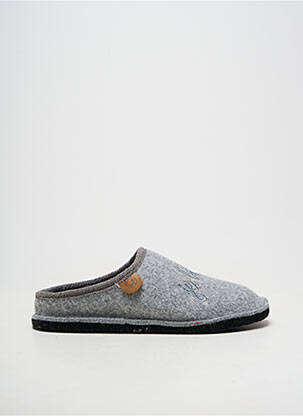 Chaussons/pantoufles bout rond talon plat jusqu'à 3cm gris CHAUSSE MOUTON femme