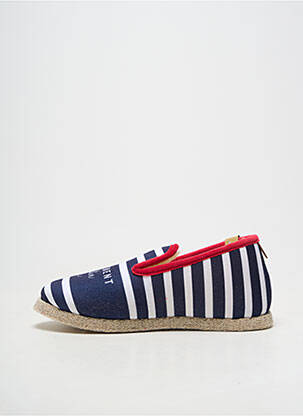 Chaussons/pantoufles bout rond talon plat jusqu'à 3cm bleu CHAUSSE MOUTON femme