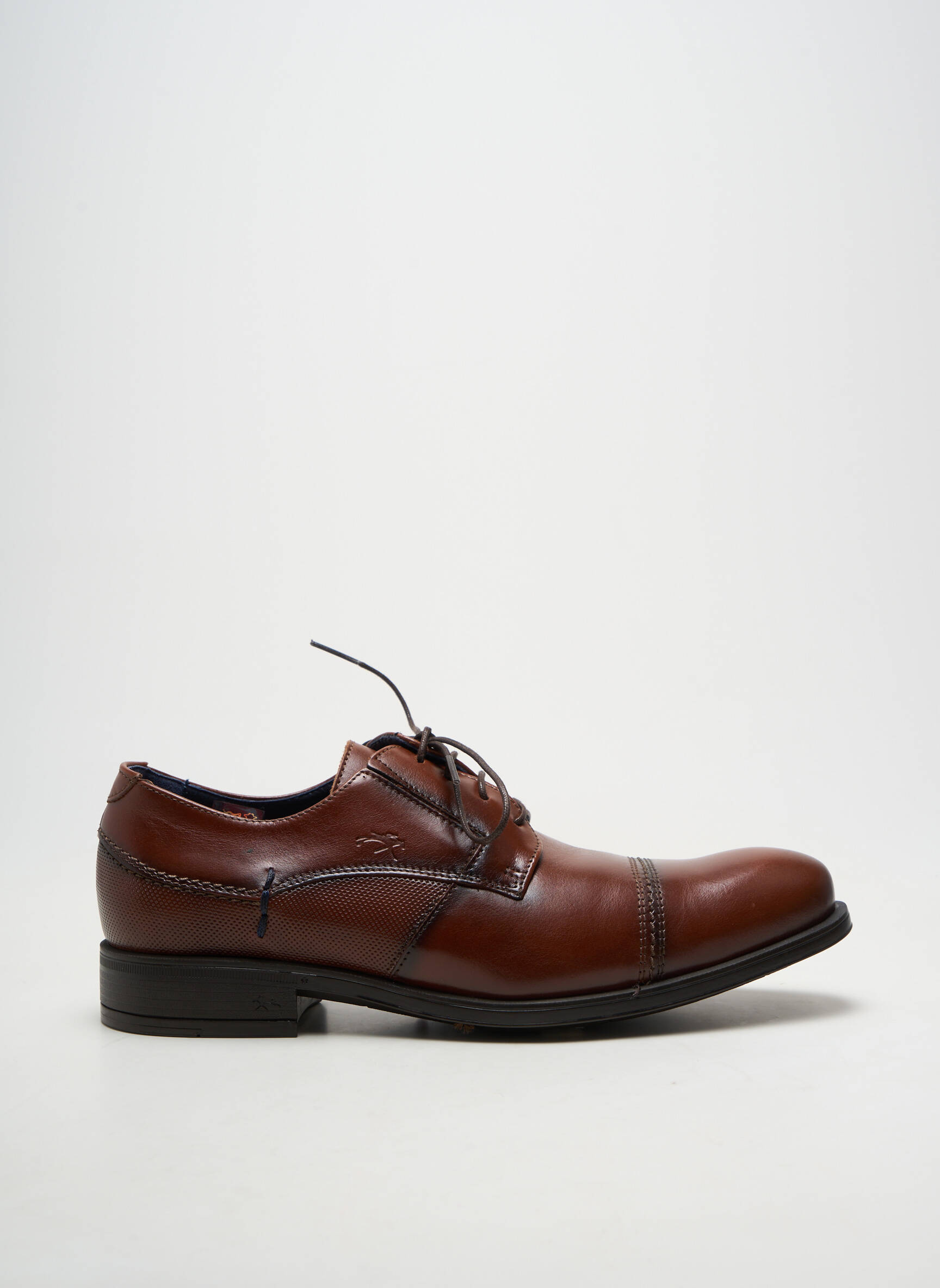 Derbies matière lisse talon bas marron FLUCHOS homme