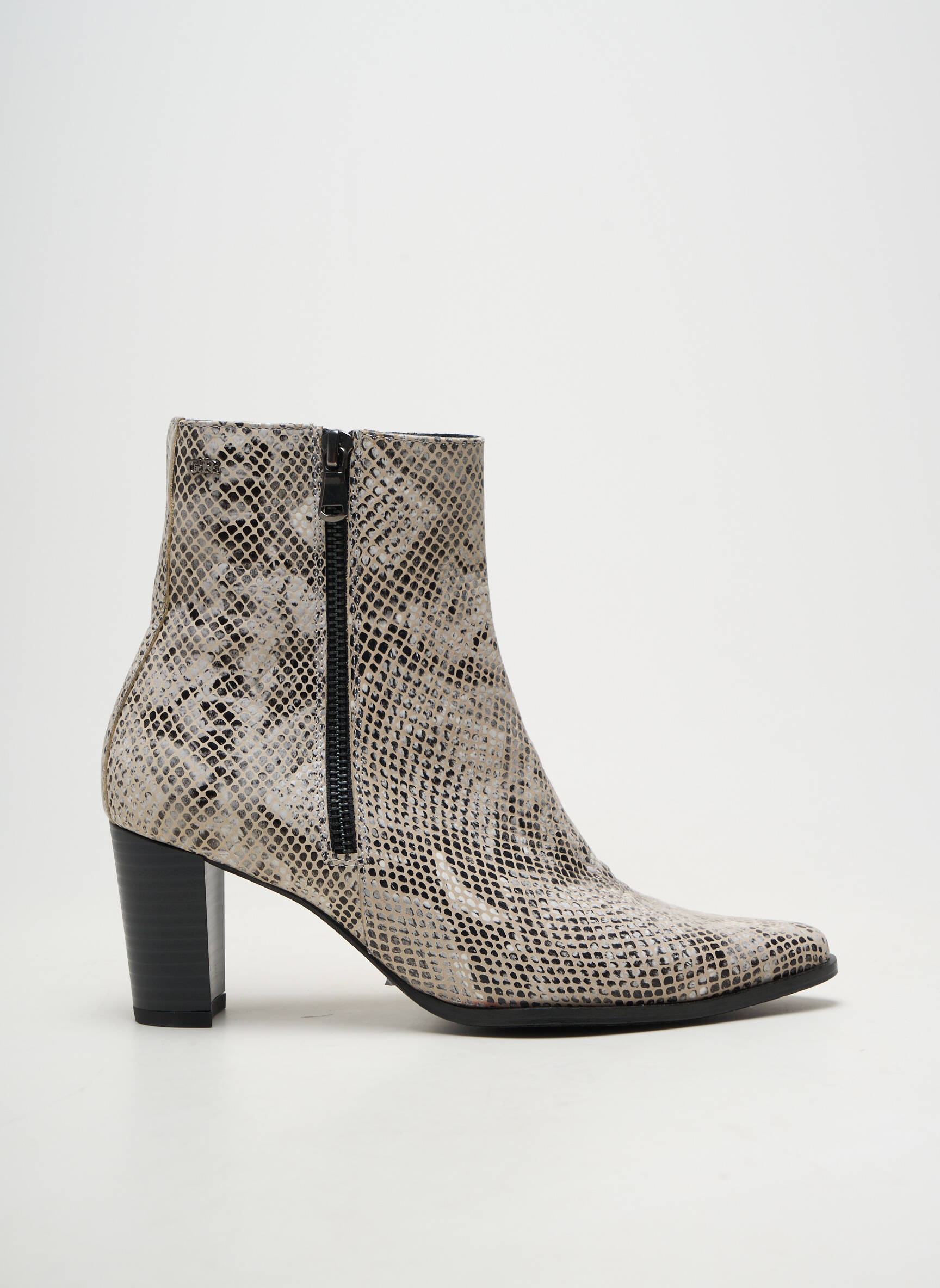 Bottines/boots matière lisse talon de 7 à 9cm blanc GEO-REINO femme