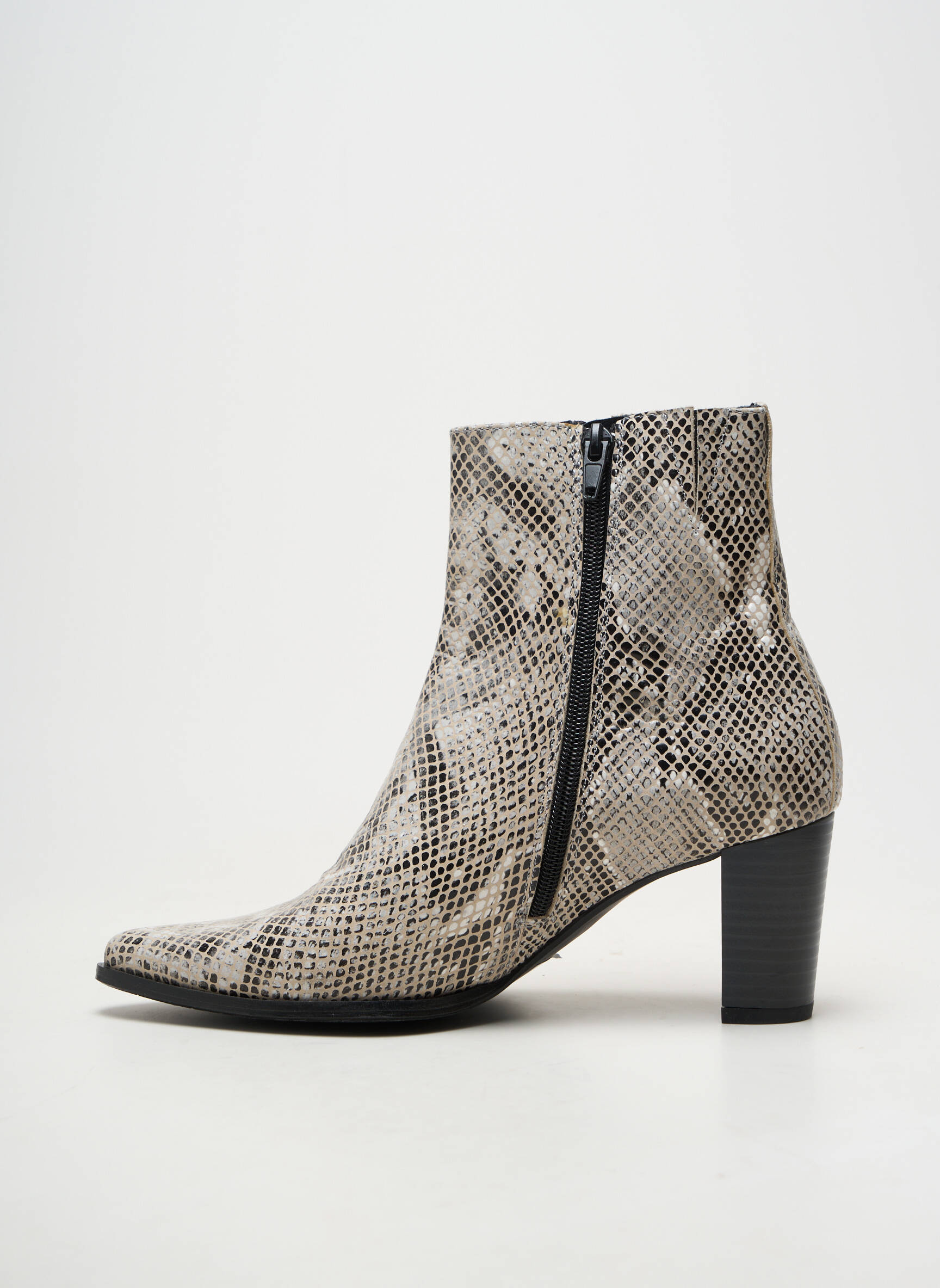 Bottines/boots matière lisse talon de 7 à 9cm blanc GEO-REINO femme
