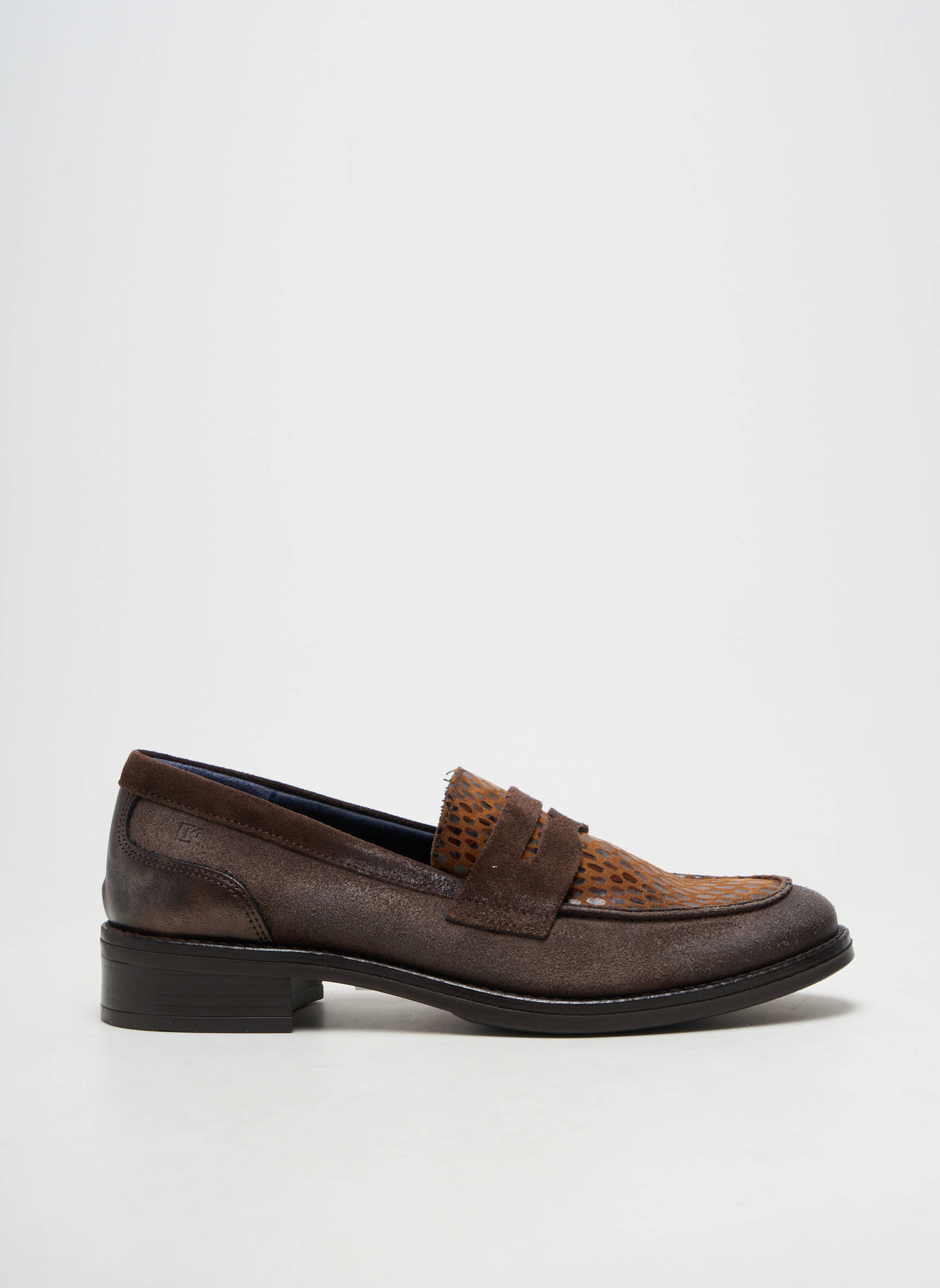 Mocassins bout rond talon de 4 à 6cm marron FLUCHOS femme