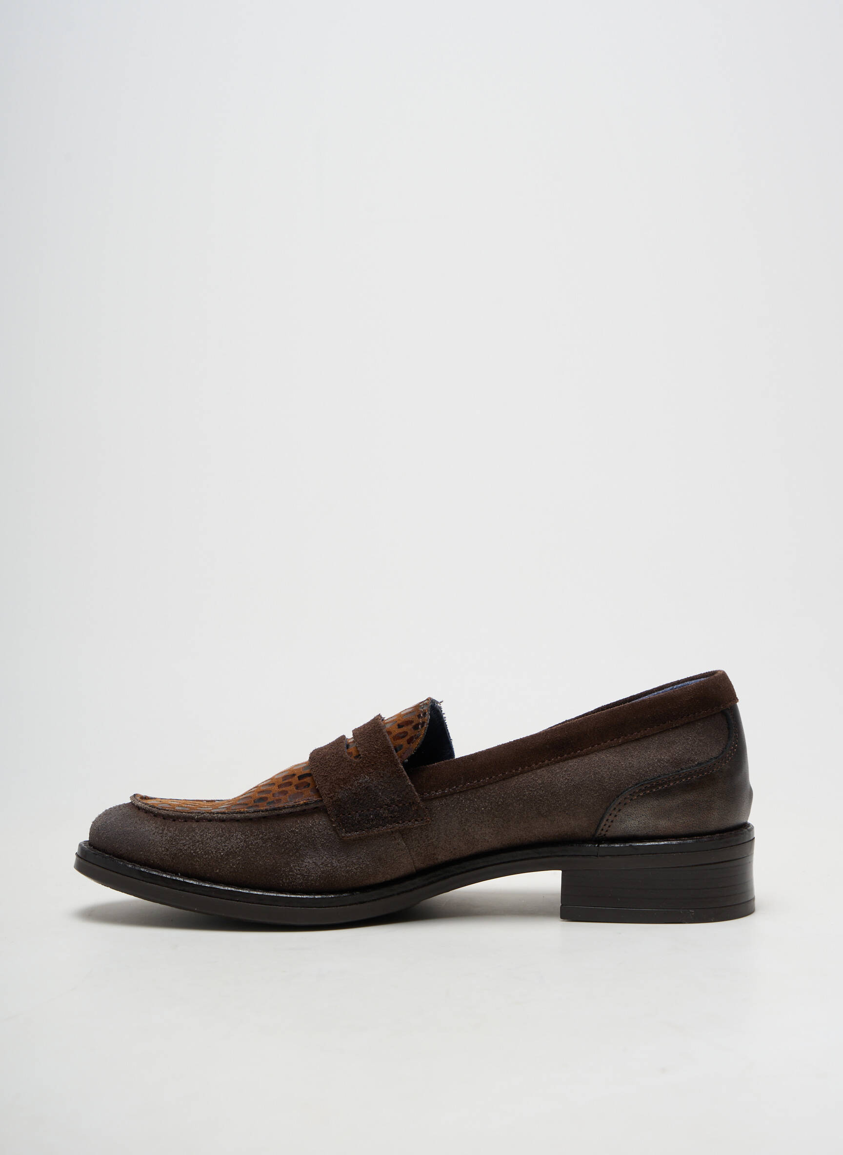 Mocassins bout rond talon de 4 à 6cm marron FLUCHOS femme