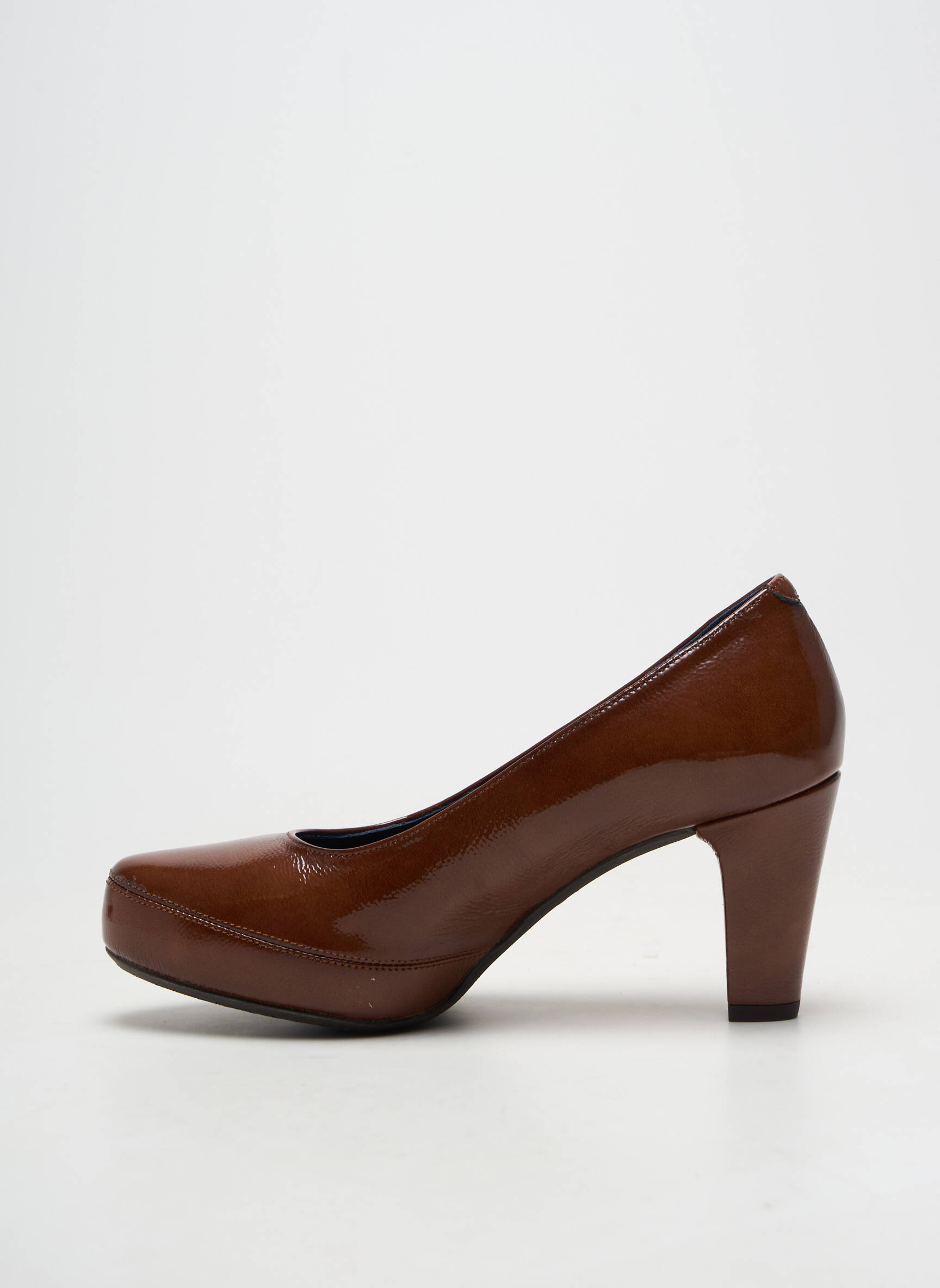 Escarpins matière lisse talon de 7 à 9cm marron FLUCHOS femme