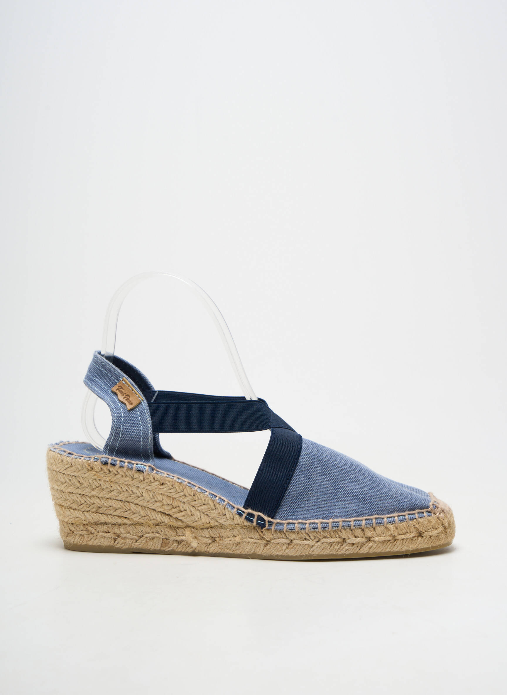 Espadrilles bout rond talon de 7 à 9cm bleu TONI PONS femme