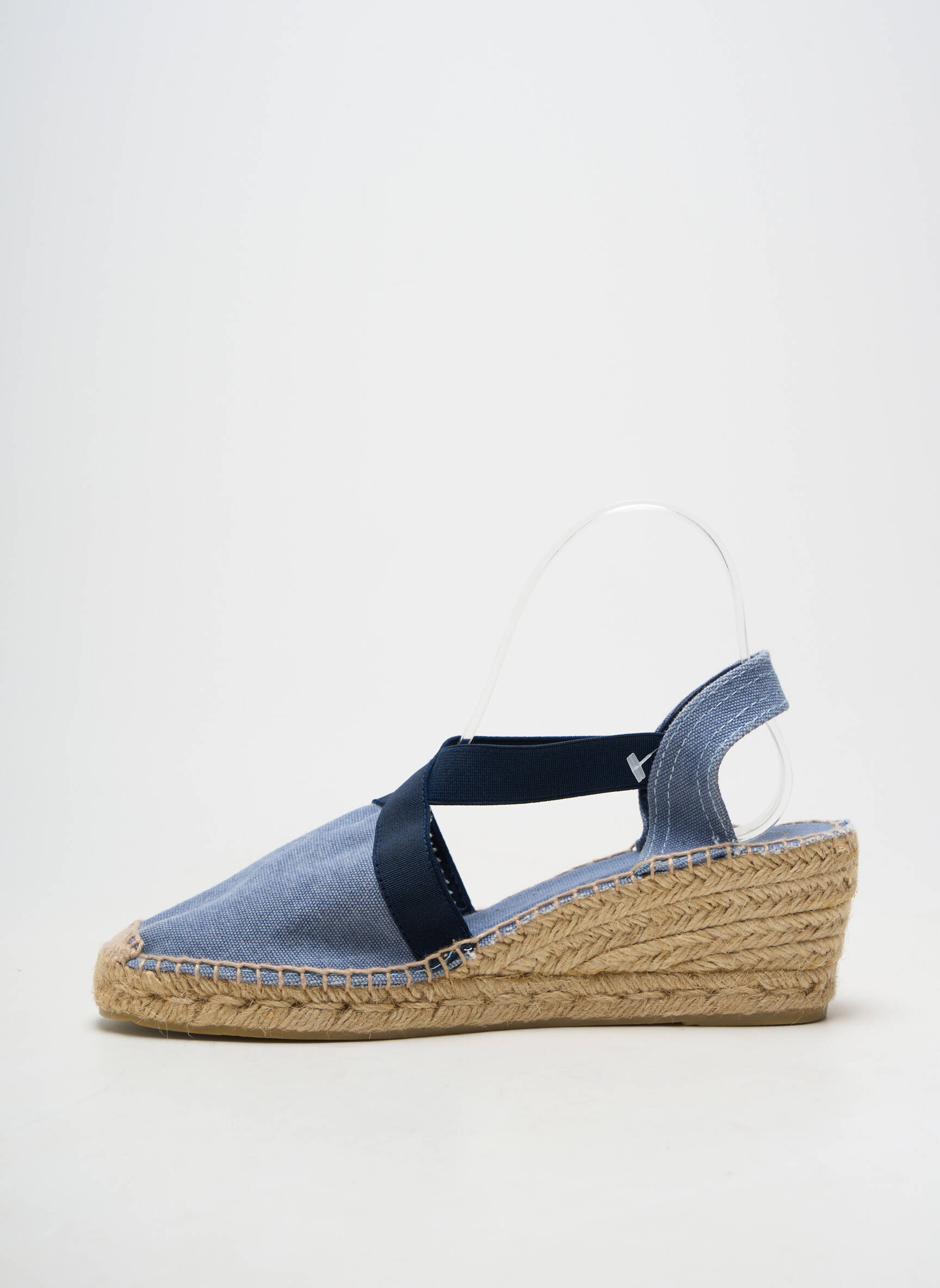 Espadrilles bout rond talon de 7 à 9cm bleu TONI PONS femme