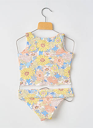 Maillot de bain 2 pièces effet matière satinée jaune SEAFOLLY fille