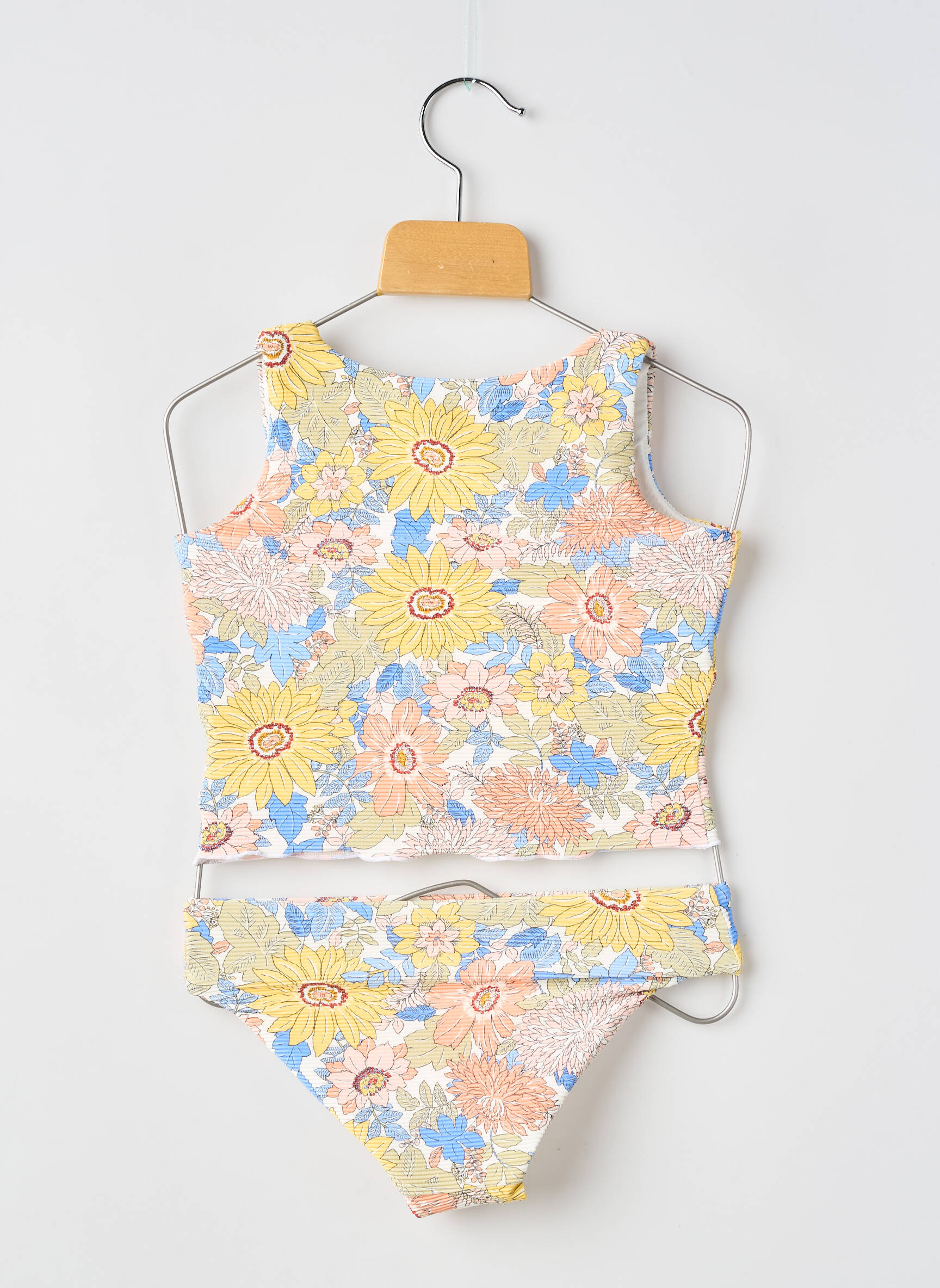 Maillot de bain 2 pièces effet matière satinée jaune SEAFOLLY fille