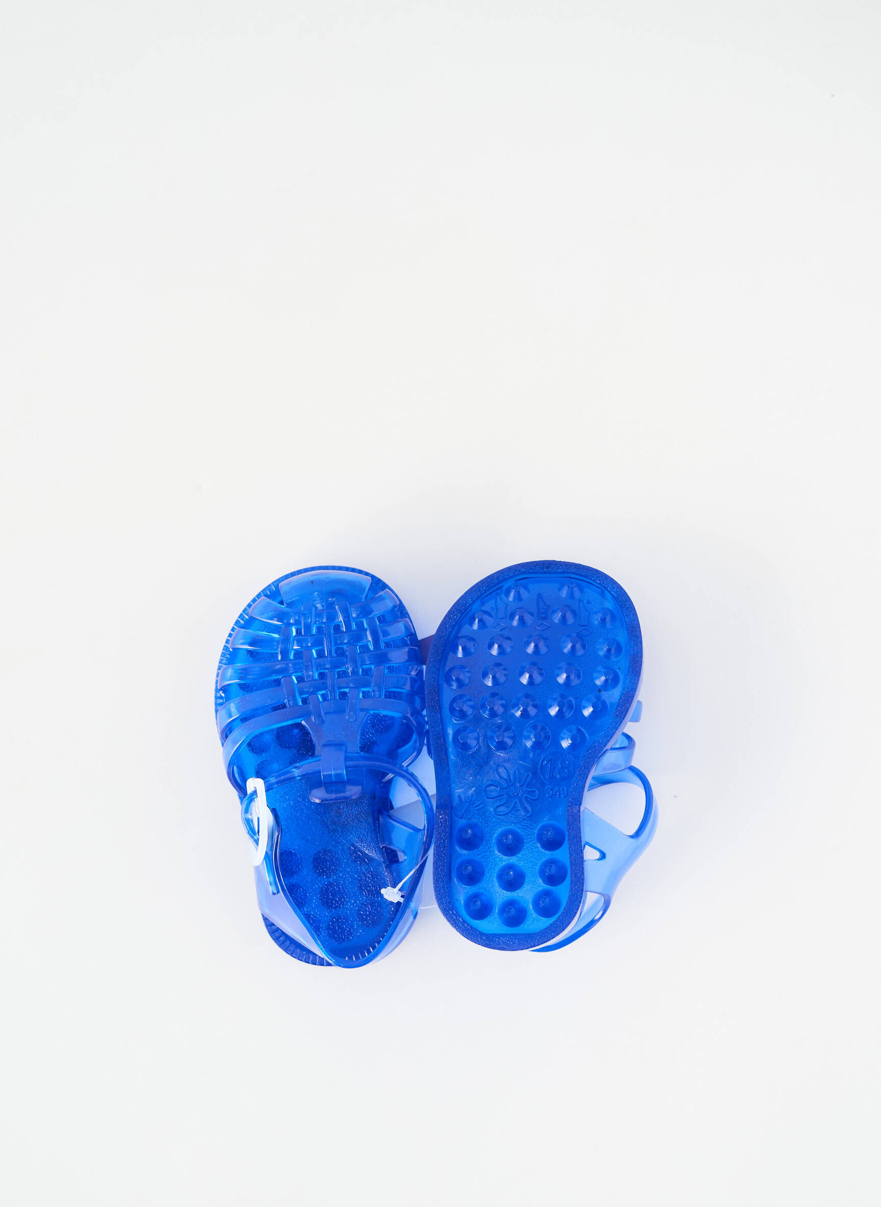 Sandales/nu pieds bout rond carré bleu MEDUSE enfant
