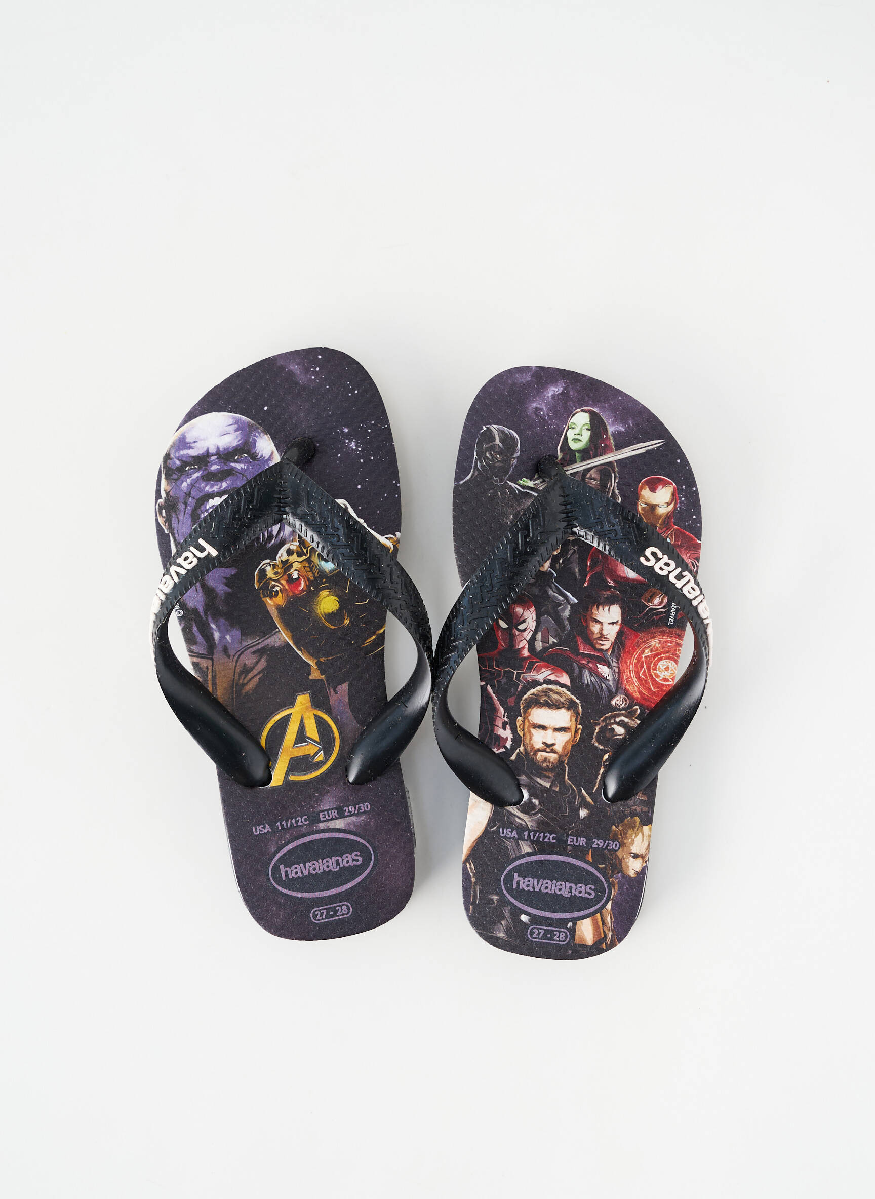 Tongs bout rond noir HAVAIANAS garçon