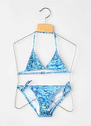 Maillot de bain 2 pièces stretch bleu PRINCESSE ILOU fille