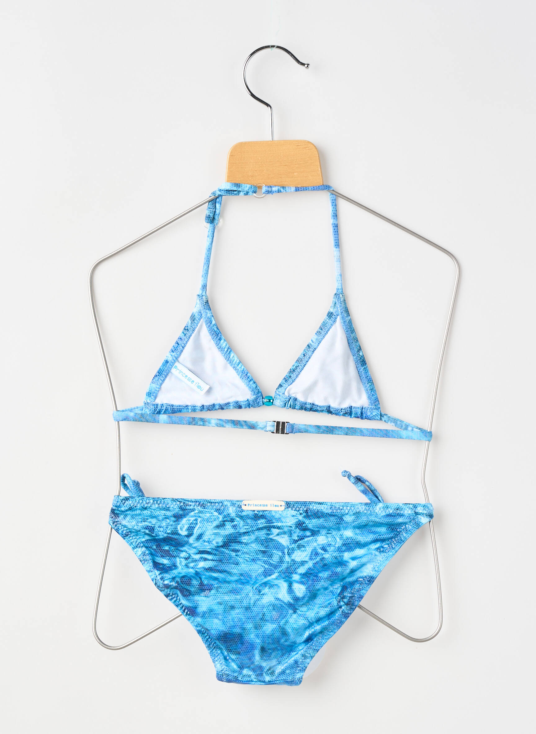 Maillot de bain 2 pièces stretch bleu PRINCESSE ILOU fille