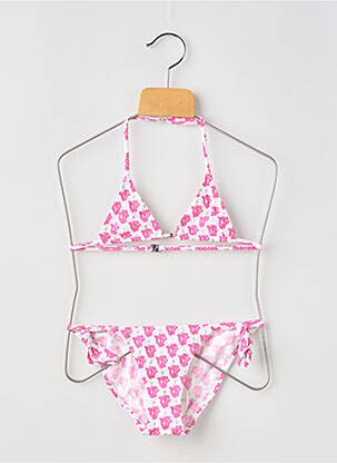 Maillot de bain 2 pièces stretch rose PRINCESSE ILOU fille