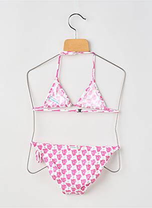 Maillot de bain 2 pièces stretch rose PRINCESSE ILOU fille