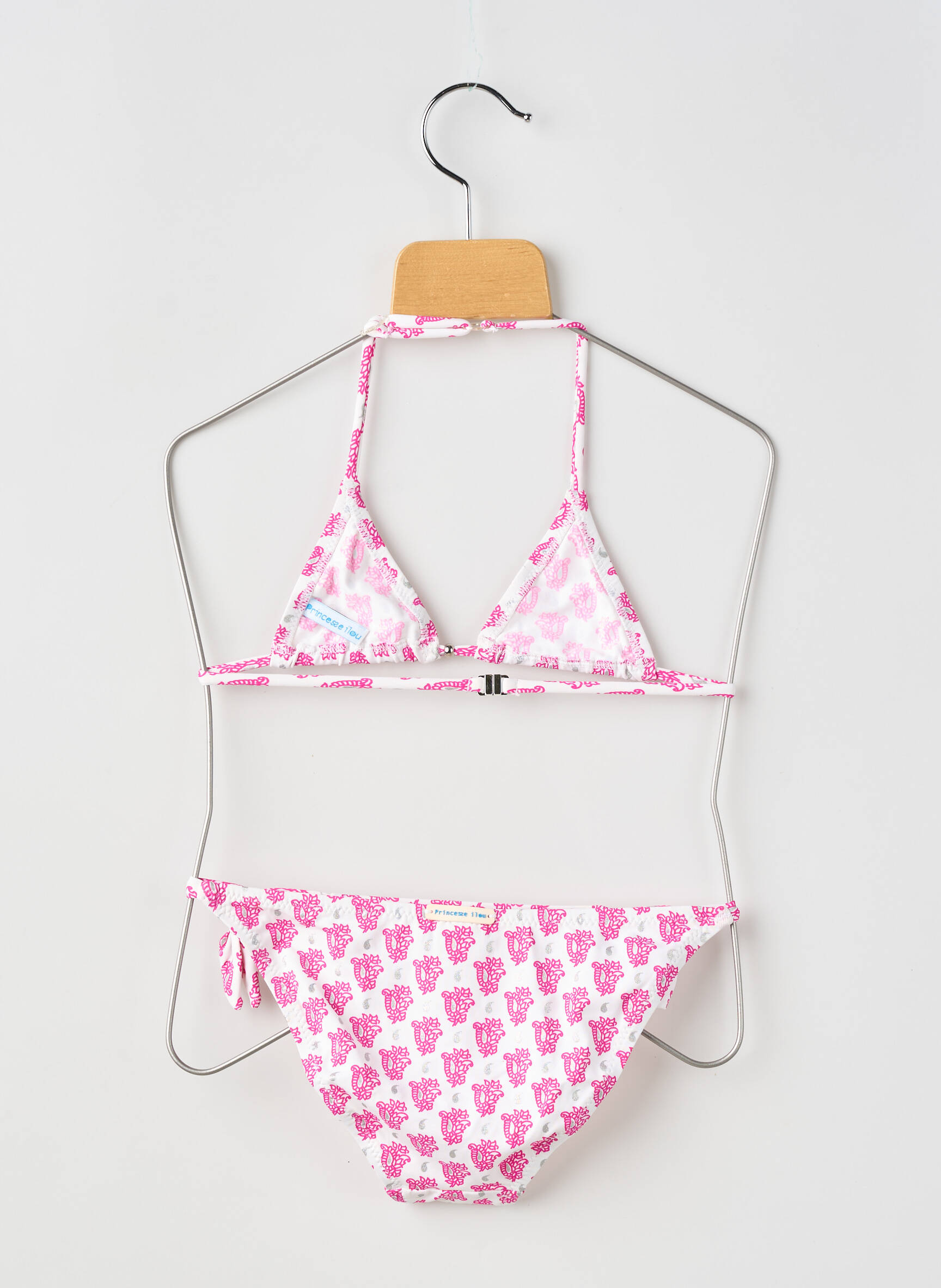 Maillot de bain 2 pièces stretch rose PRINCESSE ILOU fille
