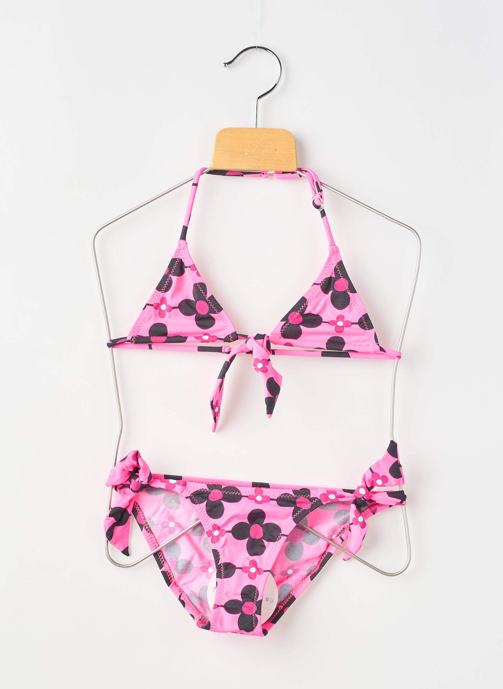 Maillot de bain 2 pièces bikini rose PRINCESSE ILOU fille