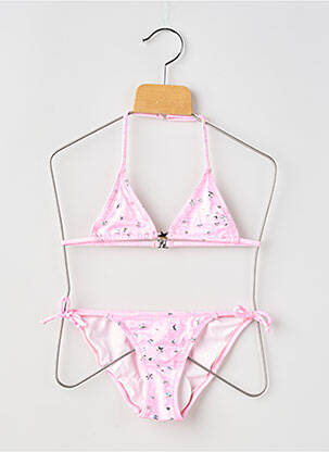 Maillot de bain 2 pièces bikini rose PRINCESSE ILOU fille