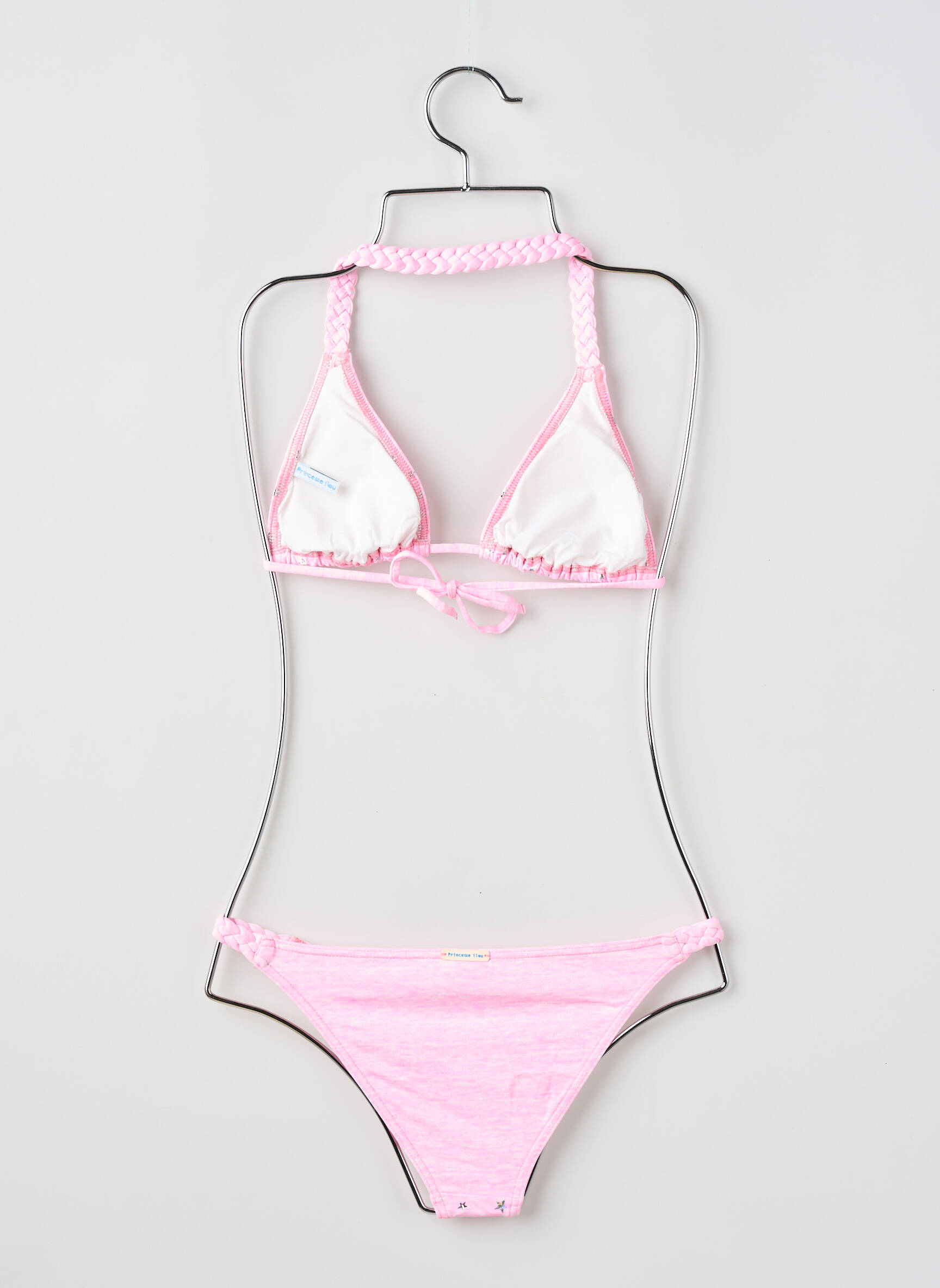 Maillot de bain 2 pièces stretch rose PRINCESSE ILOU fille