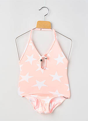 Maillot de bain 1 pièce haut triangles rose PRINCESSE ILOU fille