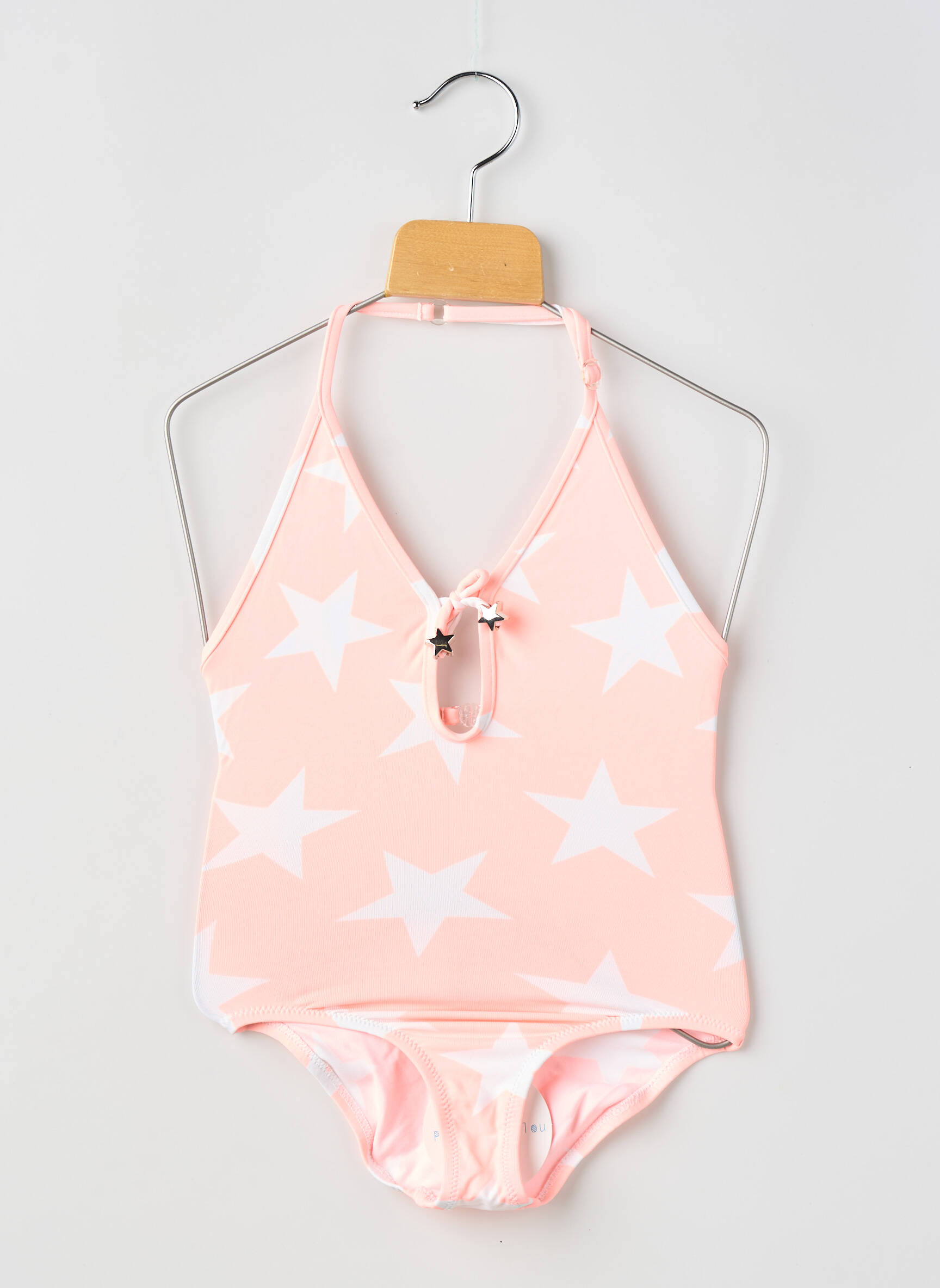 Maillot de bain 1 pièce haut triangles rose PRINCESSE ILOU fille