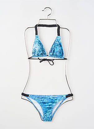 Maillot de bain 2 pièces stretch bleu PRINCESSE ILOU fille