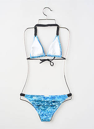 Maillot de bain 2 pièces stretch bleu PRINCESSE ILOU fille