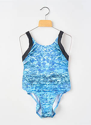Maillot de bain 1 pièce stretch bleu PRINCESSE ILOU fille