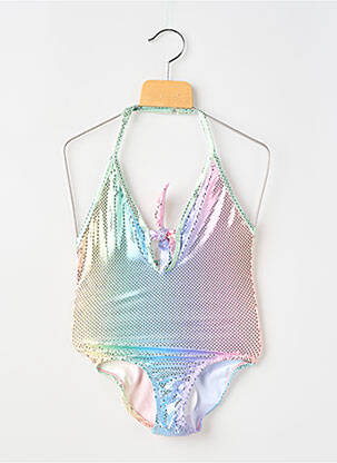 Maillot de bain 1 pièce haut triangles rose PRINCESSE ILOU fille