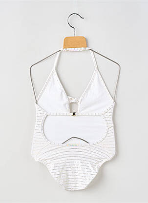 Maillot de bain 1 pièce haut triangles blanc PRINCESSE ILOU fille