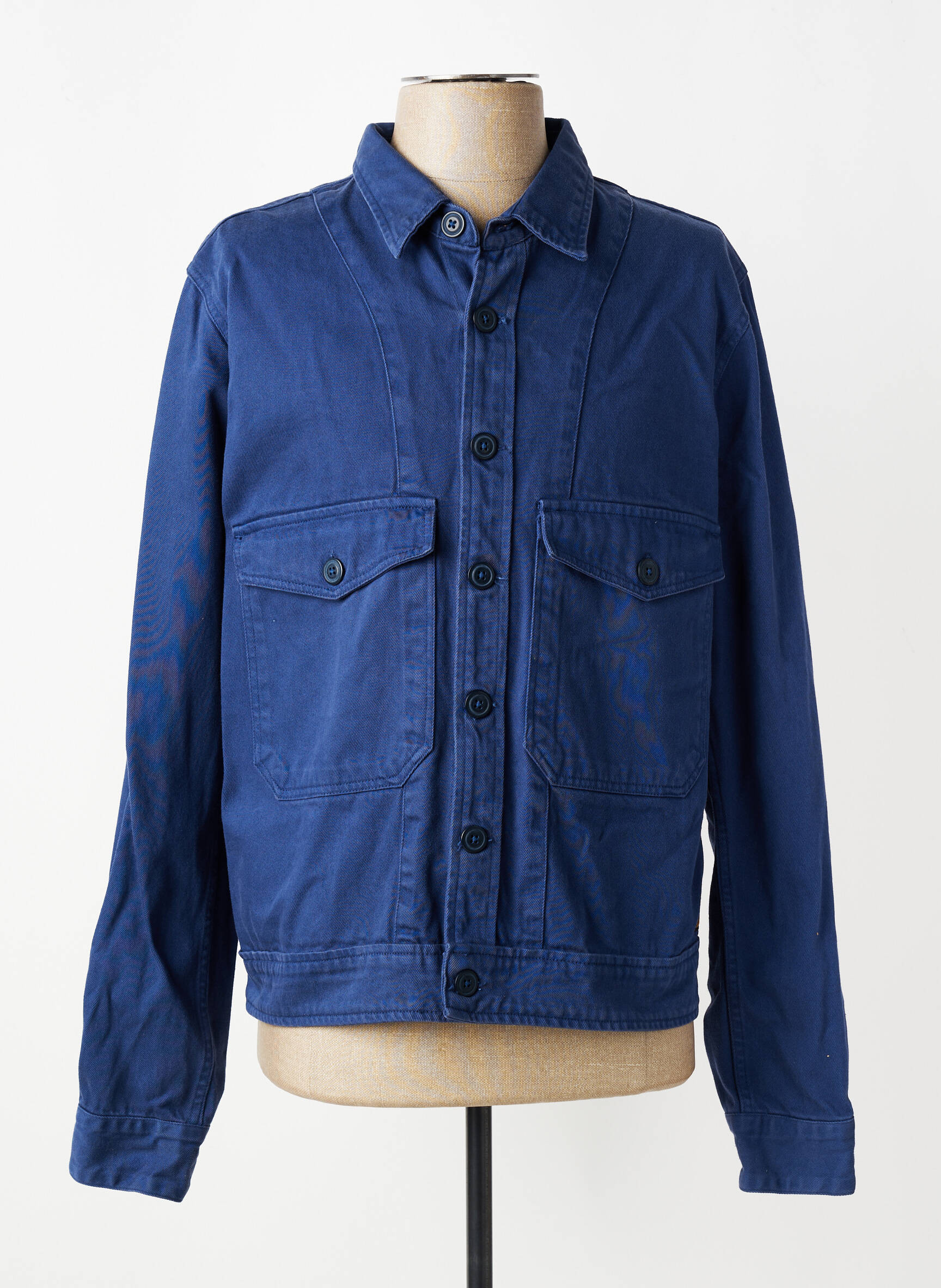 Veste casual fermeture boutonnée sur le devant bleu DAYTONA homme