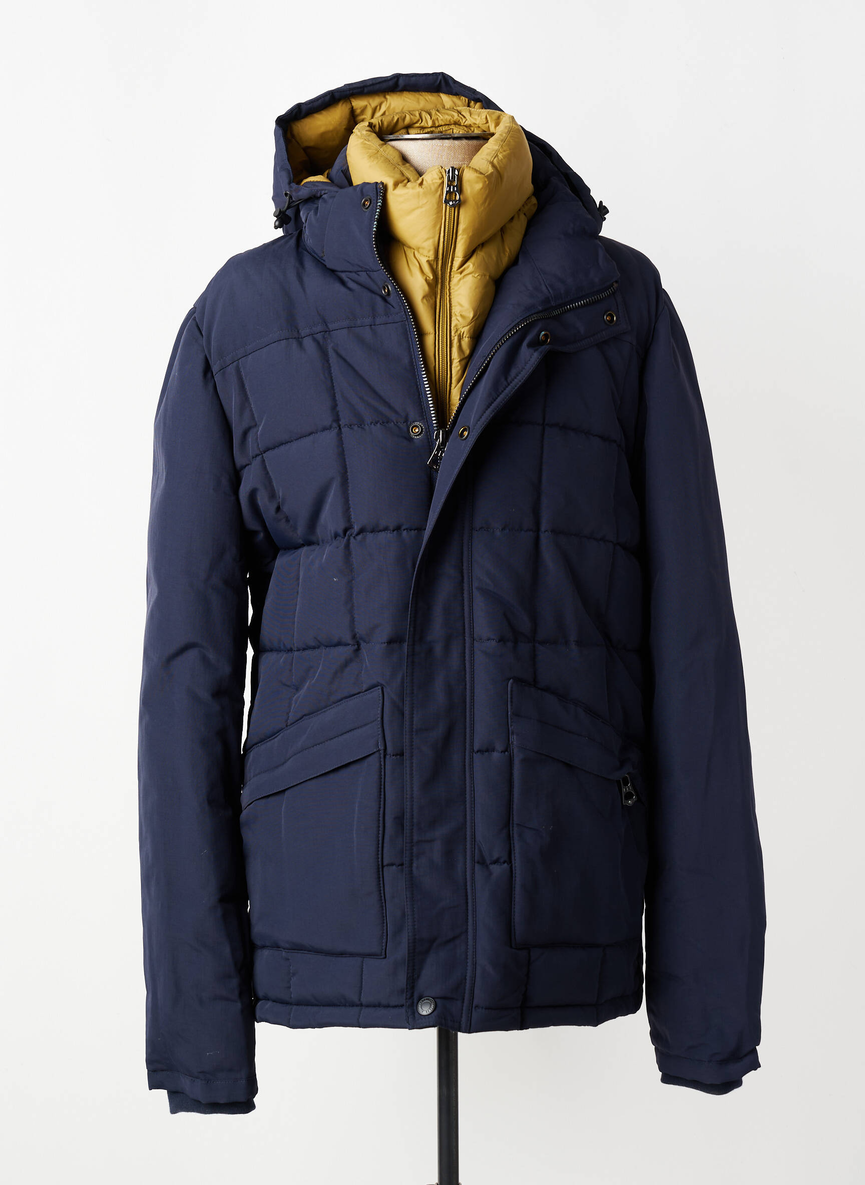 Doudoune poches a capuche bleu DAYTONA homme