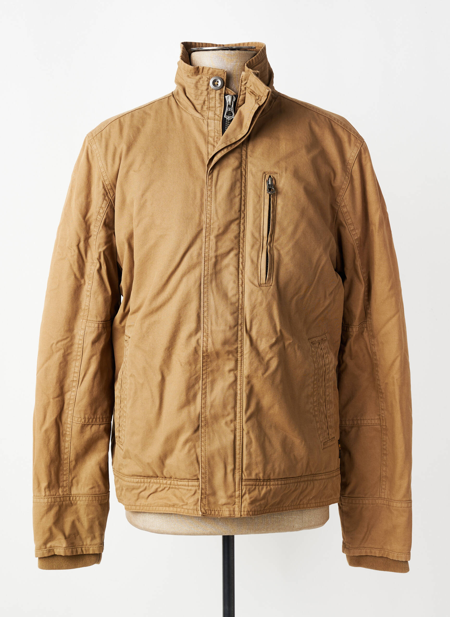 Blouson fermeture zippée sous rabat pressionné beige DAYTONA homme