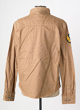 Chemise manches longues poches marron DAYTONA homme