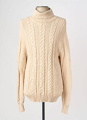 Pull col roulé coupe cintrée manches longues beige DAYTONA homme