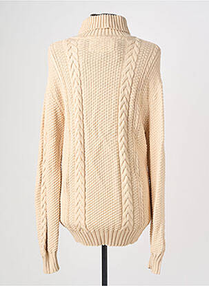 Pull col roulé coupe cintrée manches longues beige DAYTONA homme