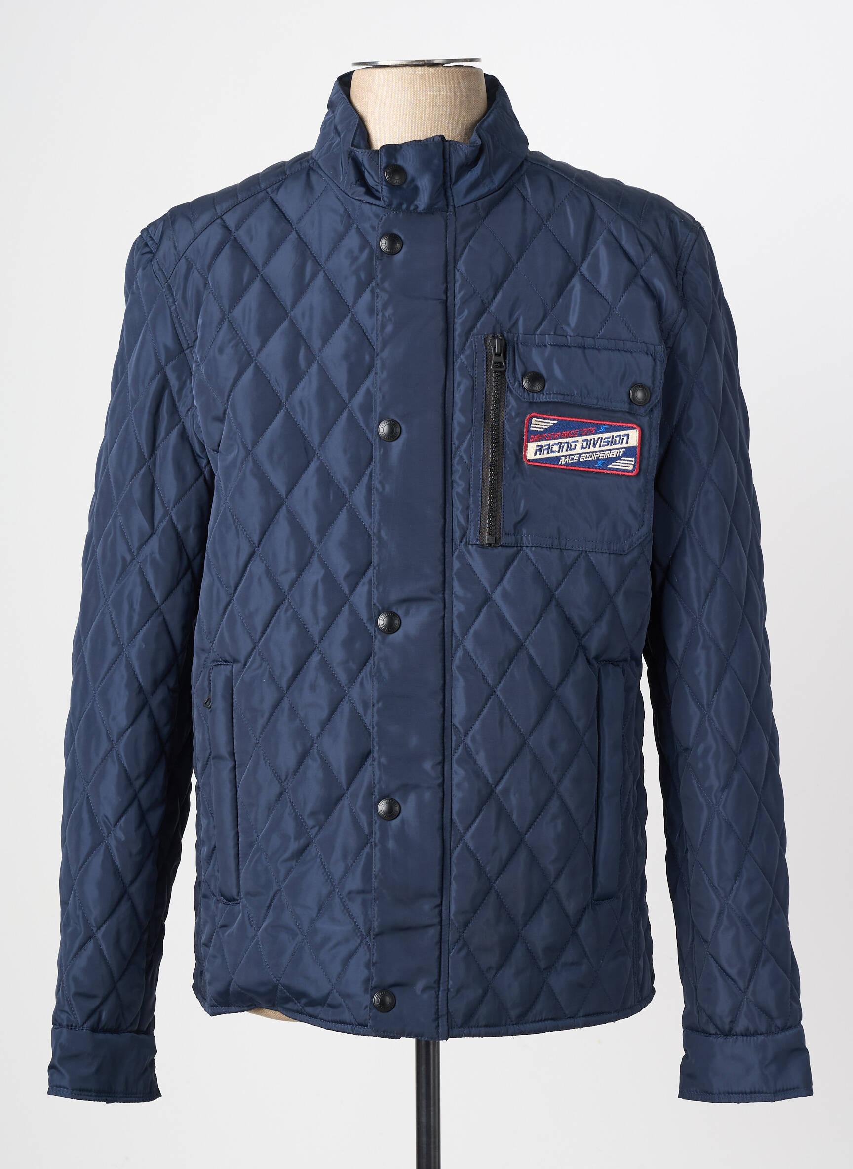 Doudoune poches sans capuche bleu DAYTONA homme