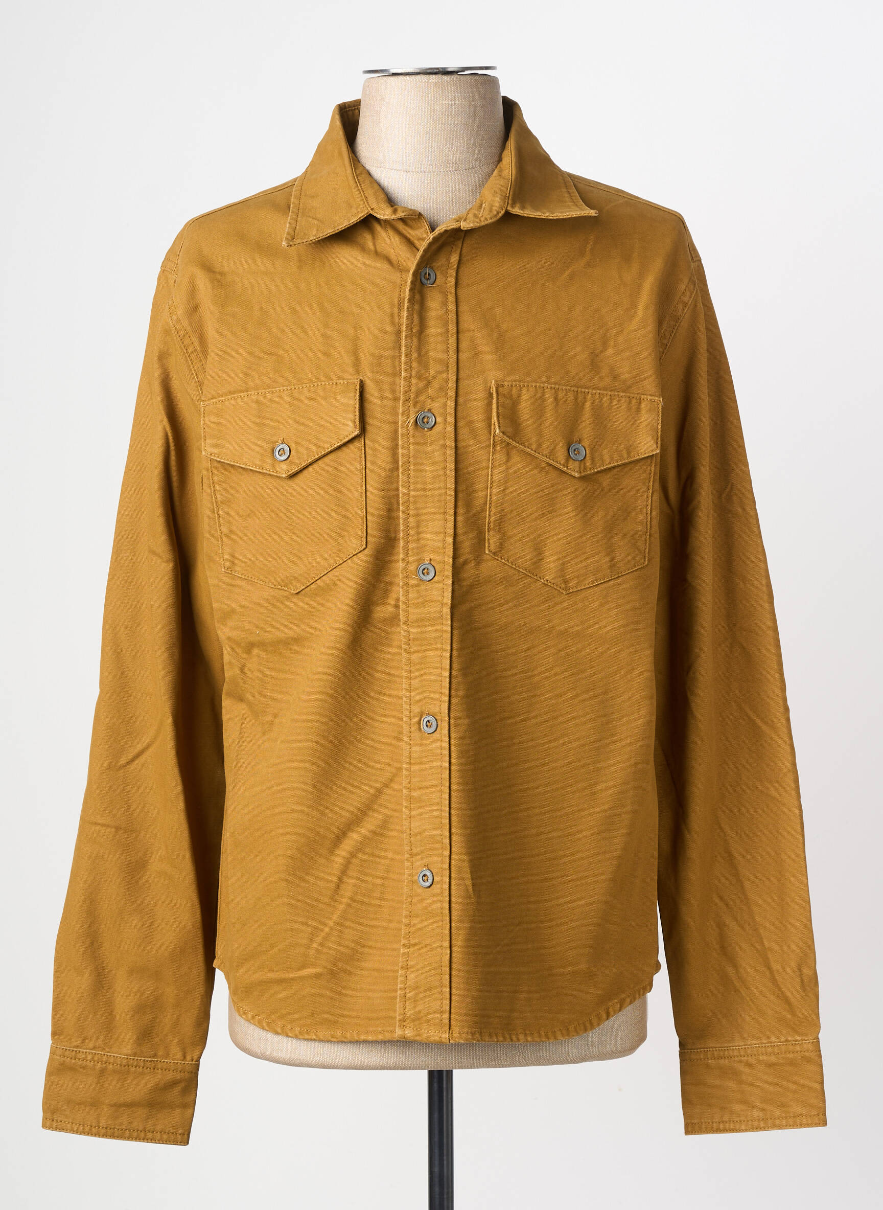 Chemise manches longues poches marron DAYTONA homme