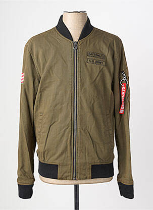 Blouson finition intérieure doublure imprimée vert DAYTONA homme