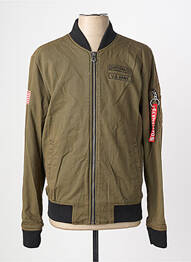 Blouson finition intérieure doublure imprimée vert DAYTONA homme