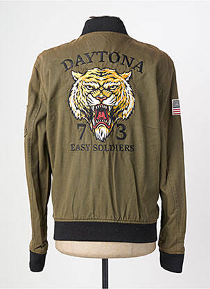 Blouson finition intérieure doublure imprimée vert DAYTONA homme