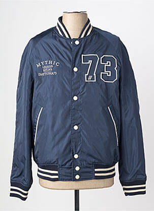 Blouson finition intérieure doublure satiné bleu DAYTONA homme