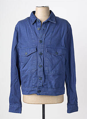 Veste casual fermeture boutonnée sur le devant bleu DAYTONA homme