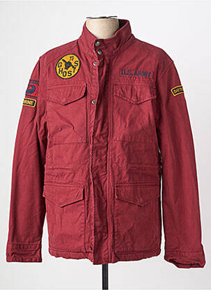 Parka manches longues sans capuche rouge DAYTONA homme